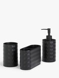John Lewis diamond design black bathroom tumbler, UK version