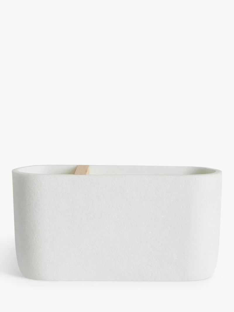 Polyresin Toothbrush Holder in White