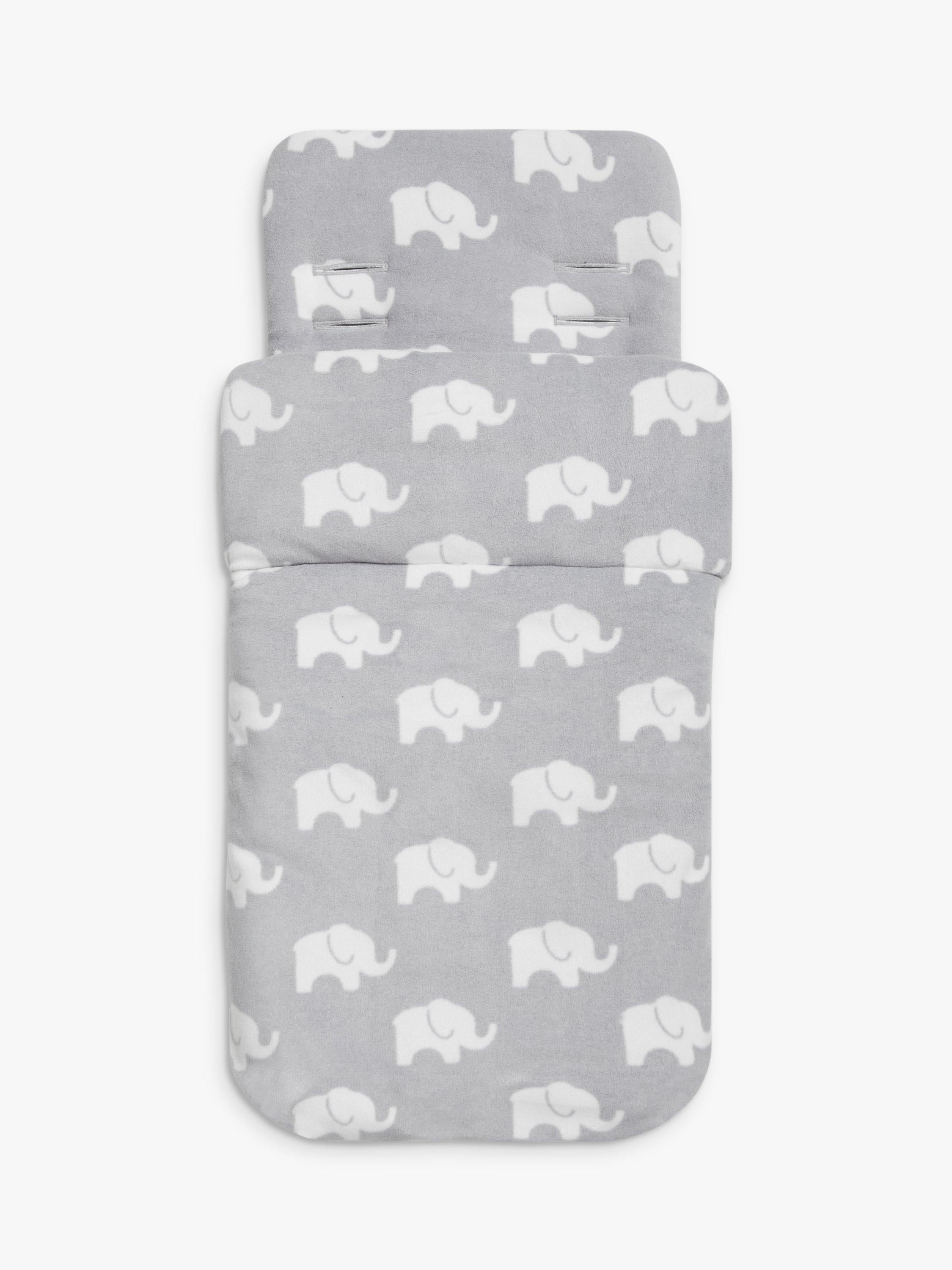 John Lewis Elephant Print Fleece Footmuff, UK version