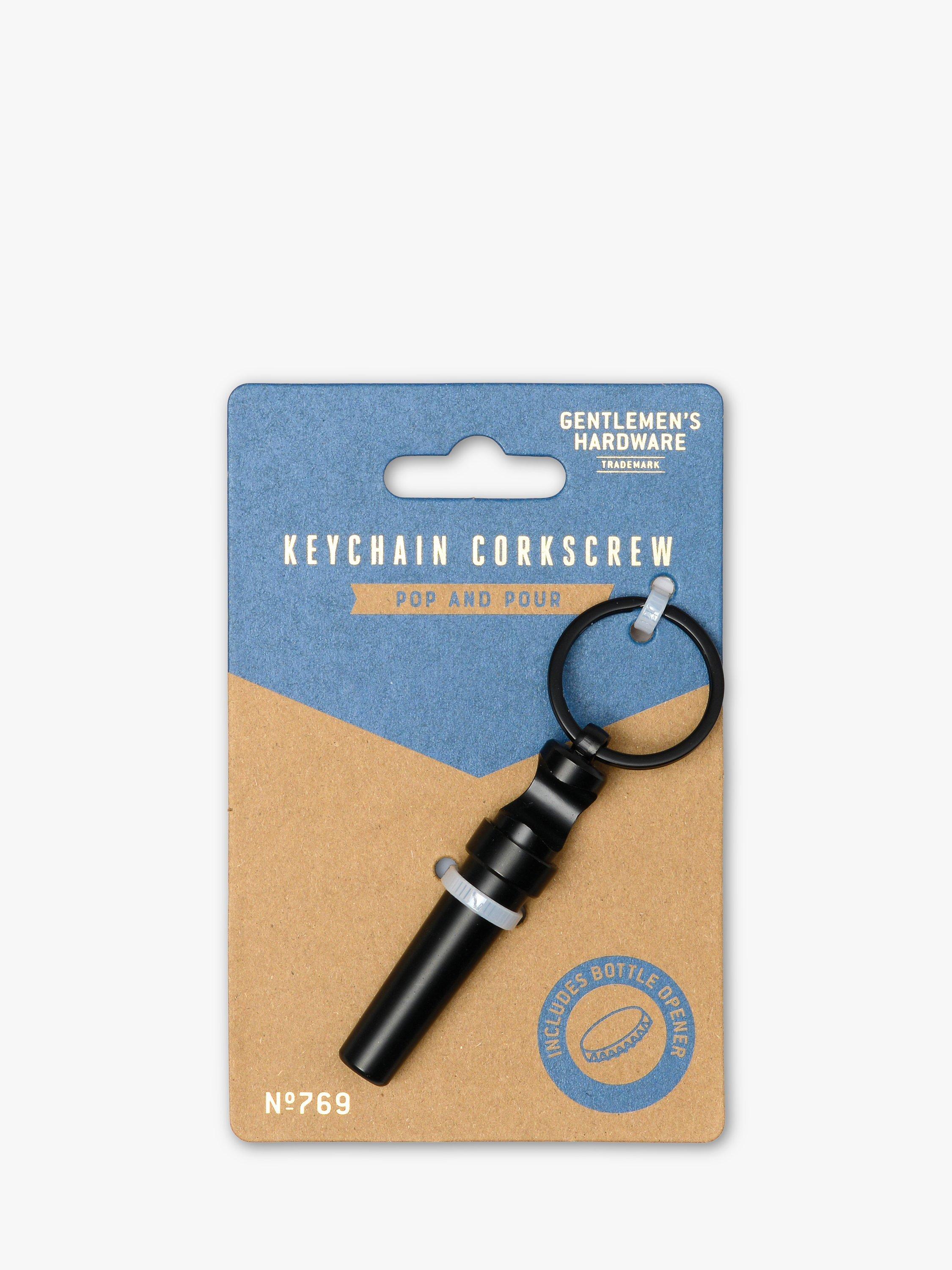 Gentlemen's Hardware keychain corkscrew, UK version