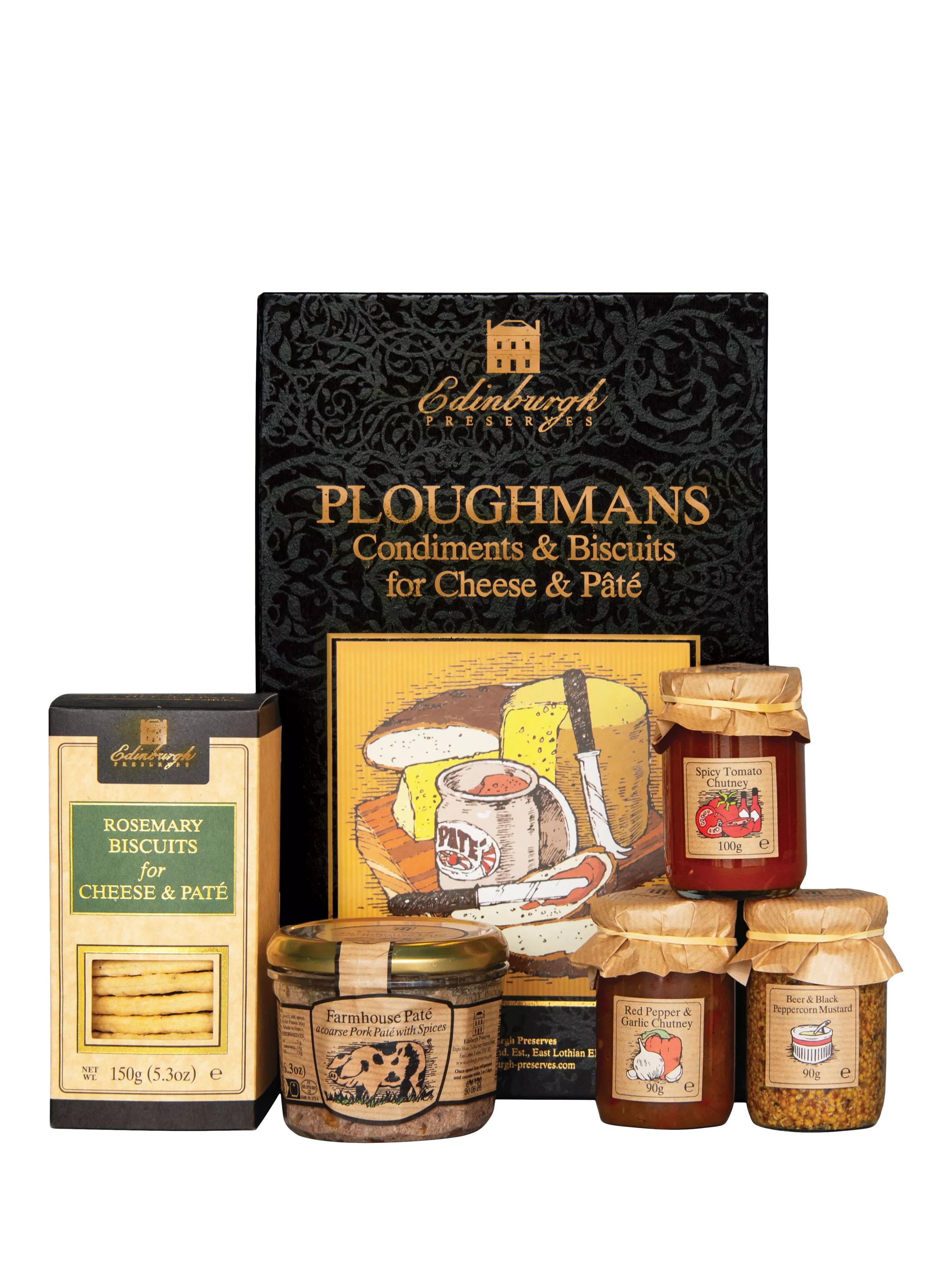 Edinburgh Preserves Ploughman's Box gift set 610g - British product
