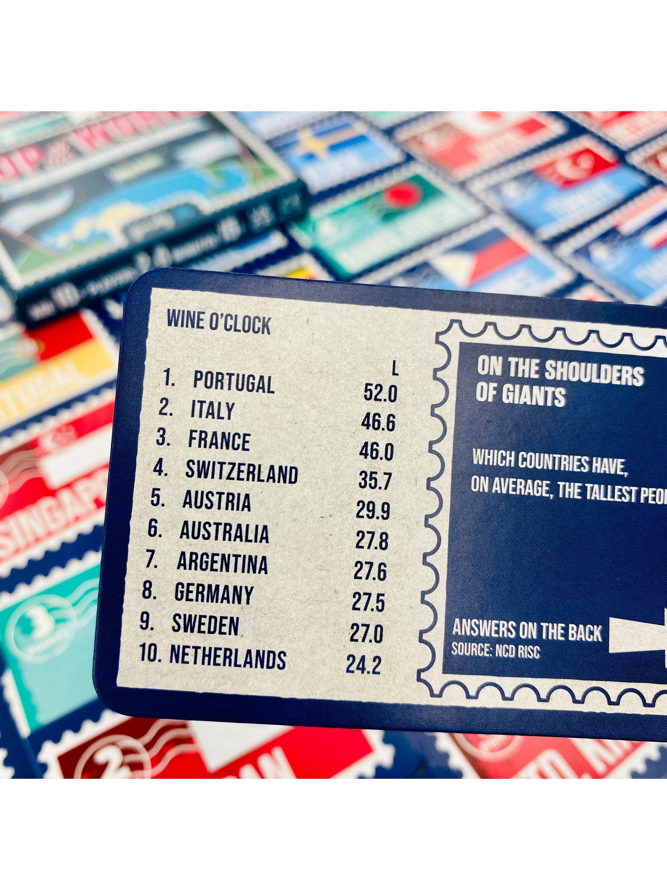 Gamely Top of the World trivia card game, UK version