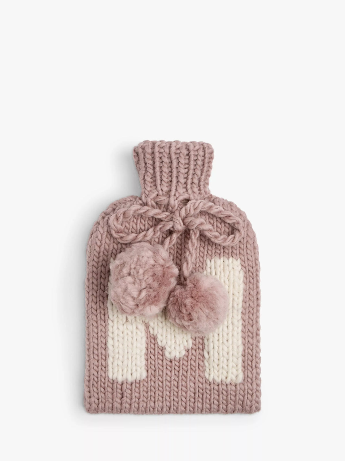 Wool Couture monogram hot water bottle cover knitting kit (British brand)
