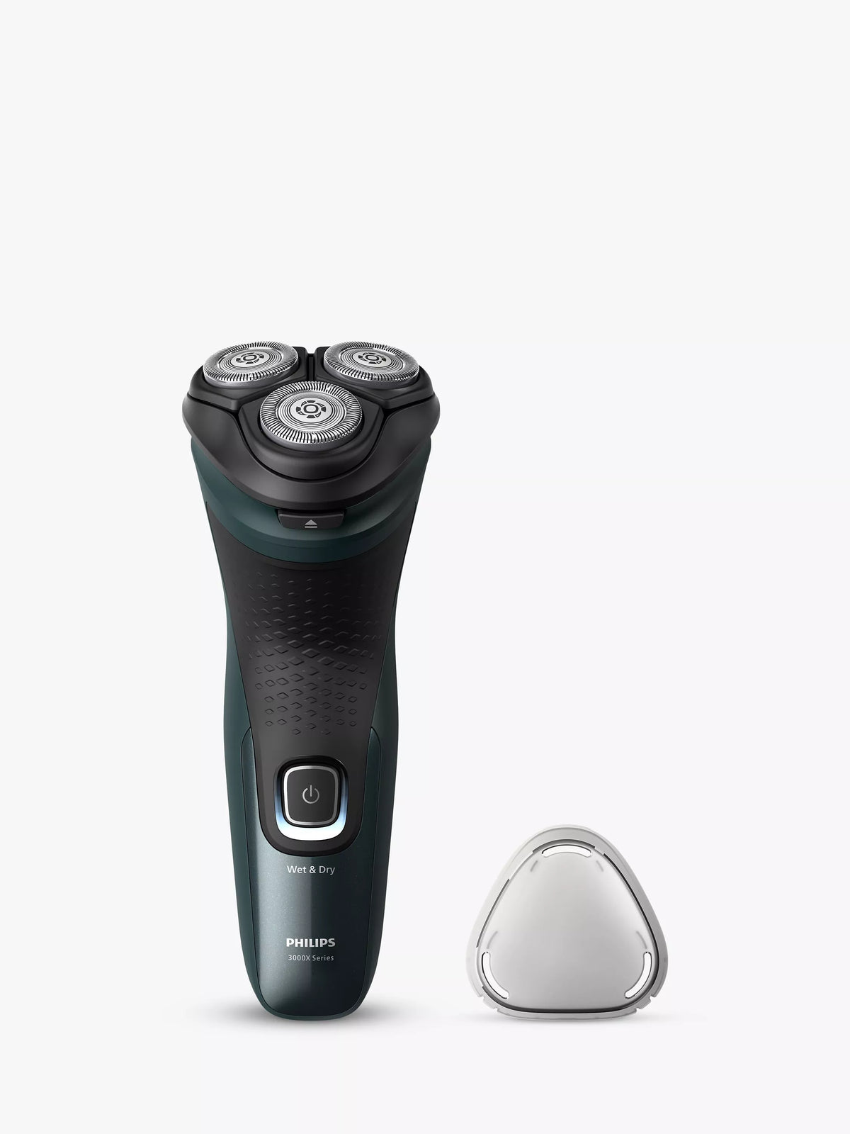 Philips wet & dry electric shaver with 27 PowerCut blades and pop-up trimmer, dark green forest, imported from the UK