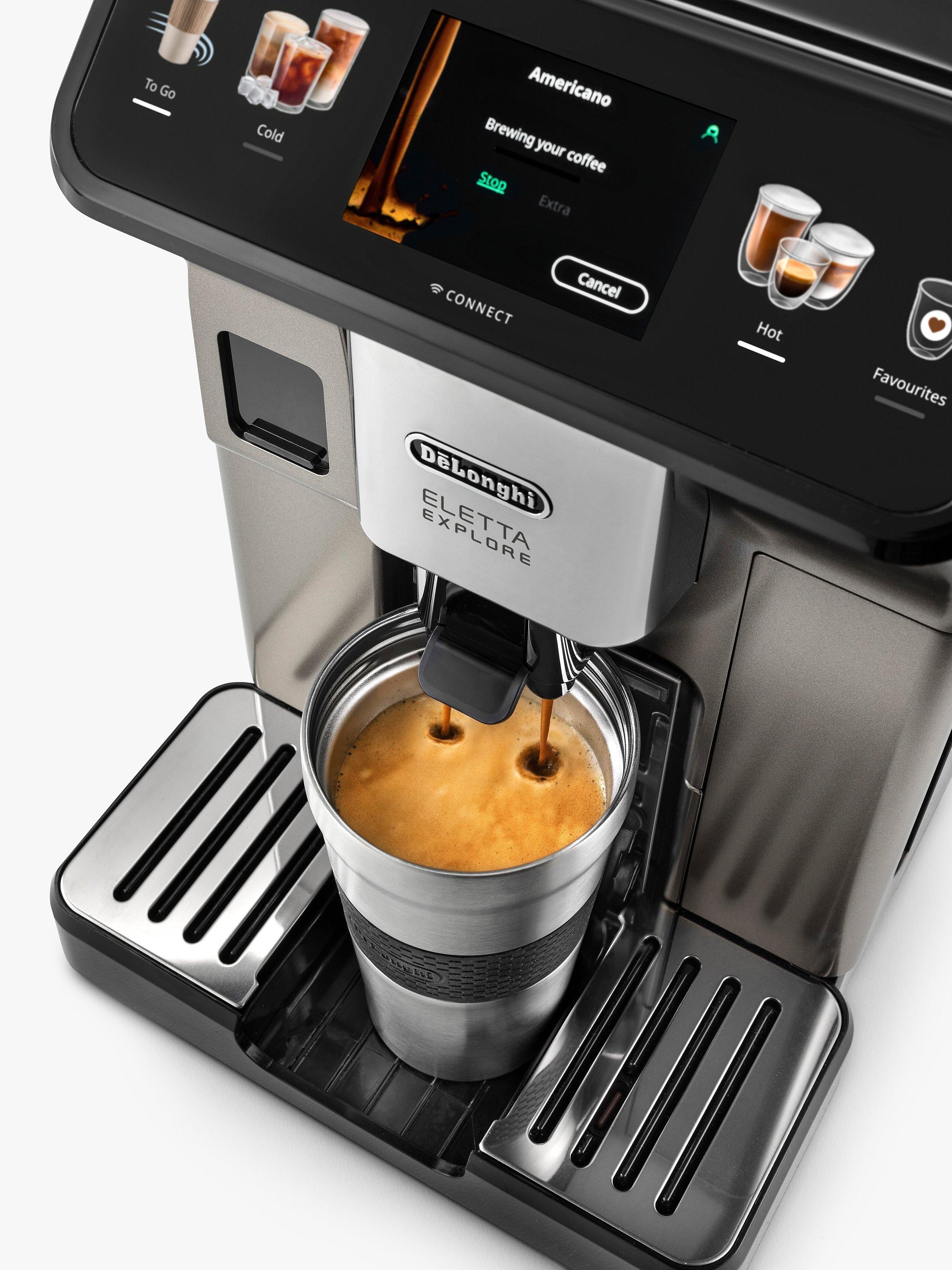 De'Longhi Eletta Explore ECAM450.86.T Bean to Cup Coffee Machine, Titanium Black
