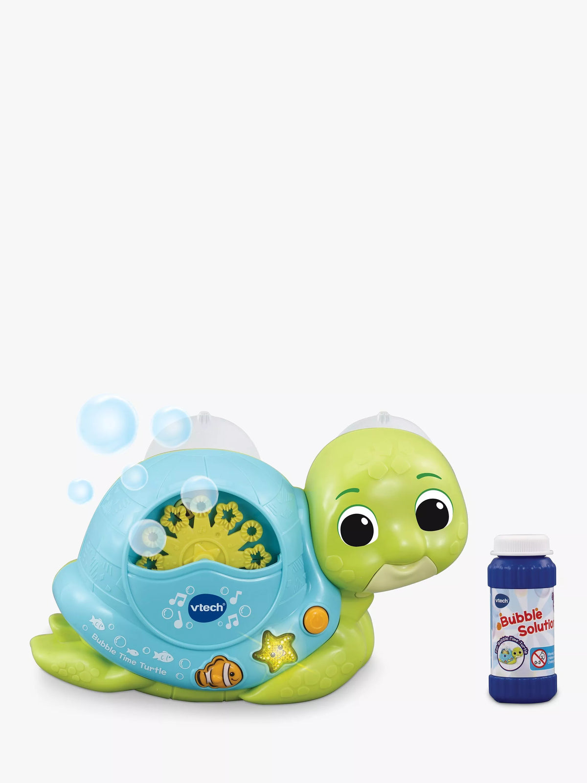 VTech turtle bath toy with bubble release and sounds (British brand)