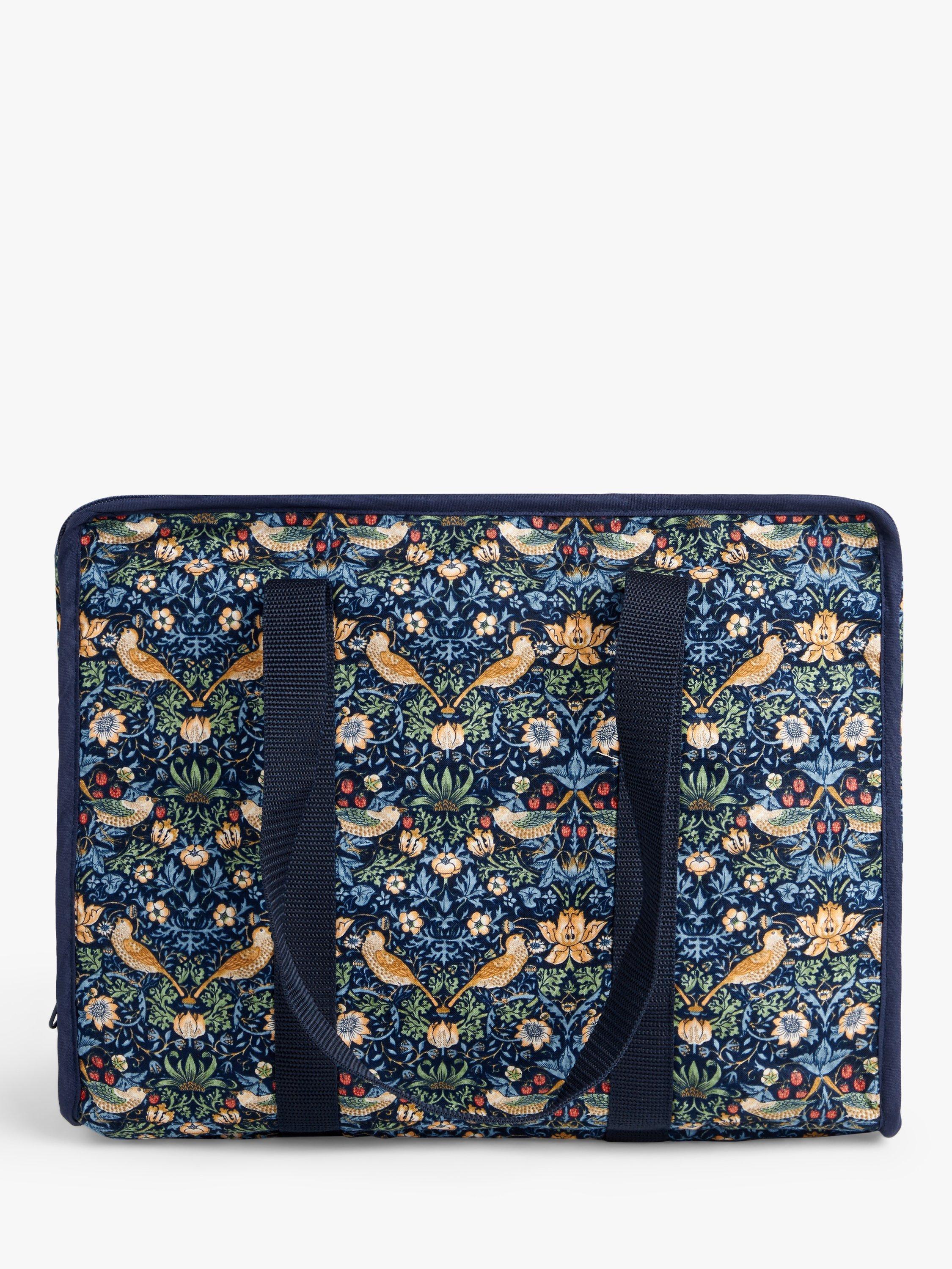 John Lewis William Morris Strawberry Thief craft storage bag in navy, UK version