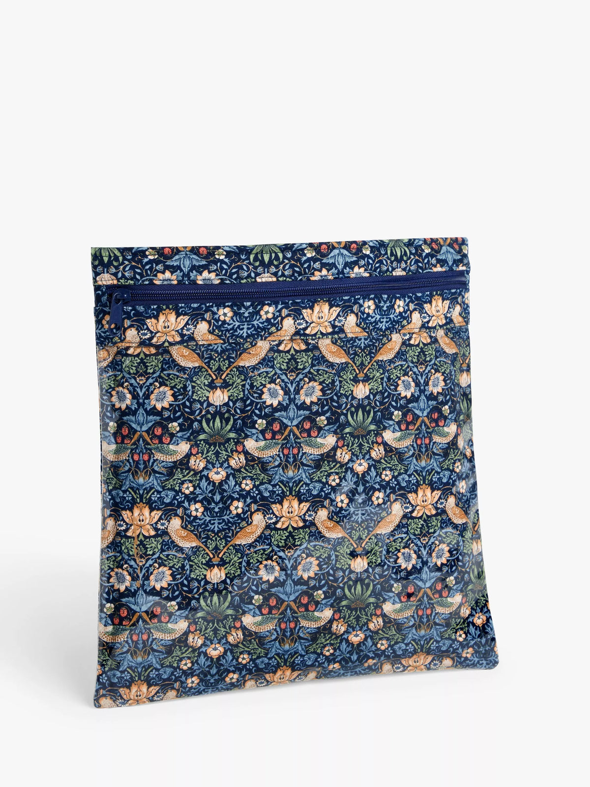 John Lewis Strawberry Thief craft storage pouch in navy, UK version