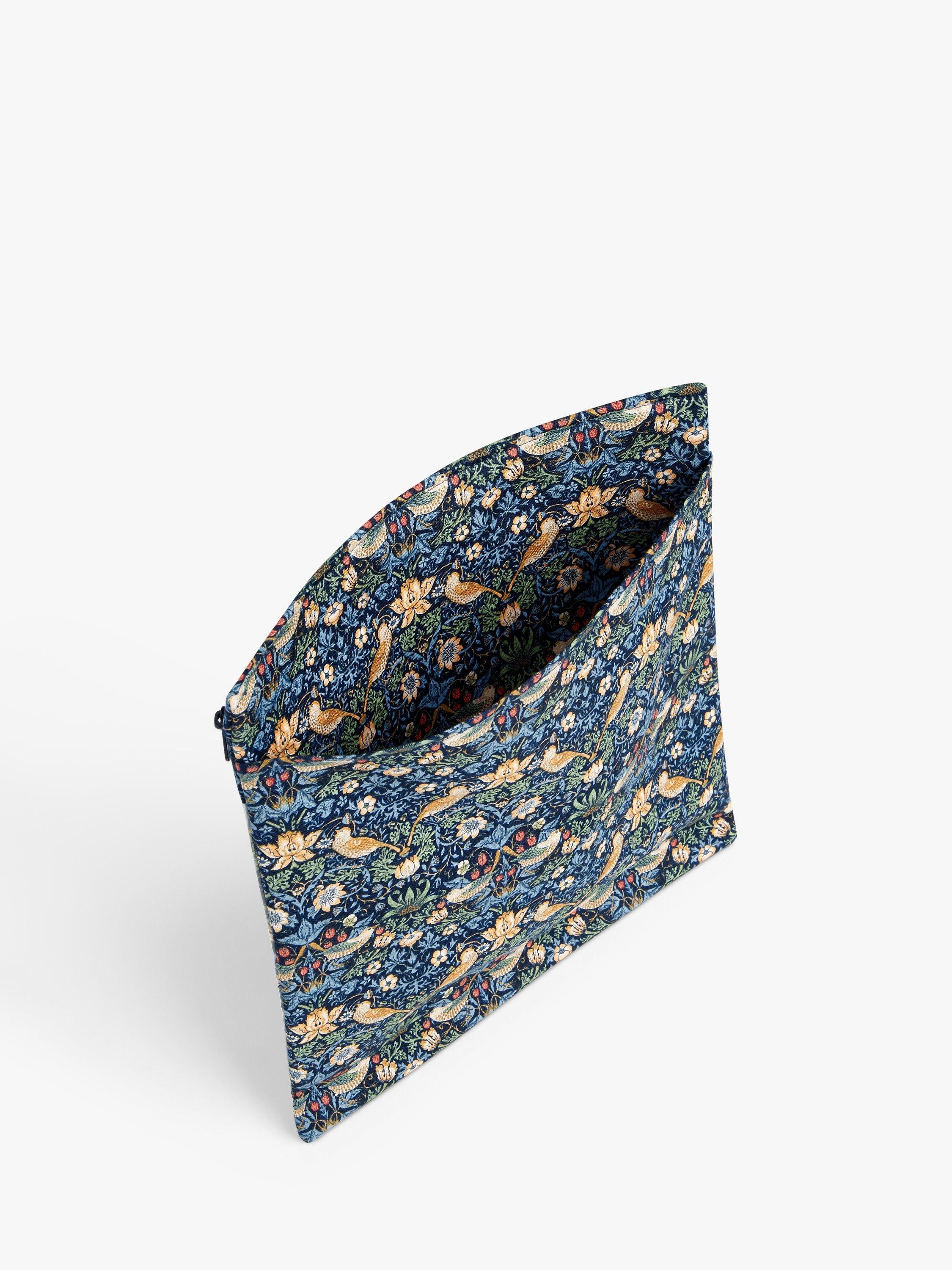John Lewis Strawberry Thief craft storage pouch in navy, UK version