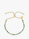 Estella Bartlett green agate beaded bracelet in gold - British product