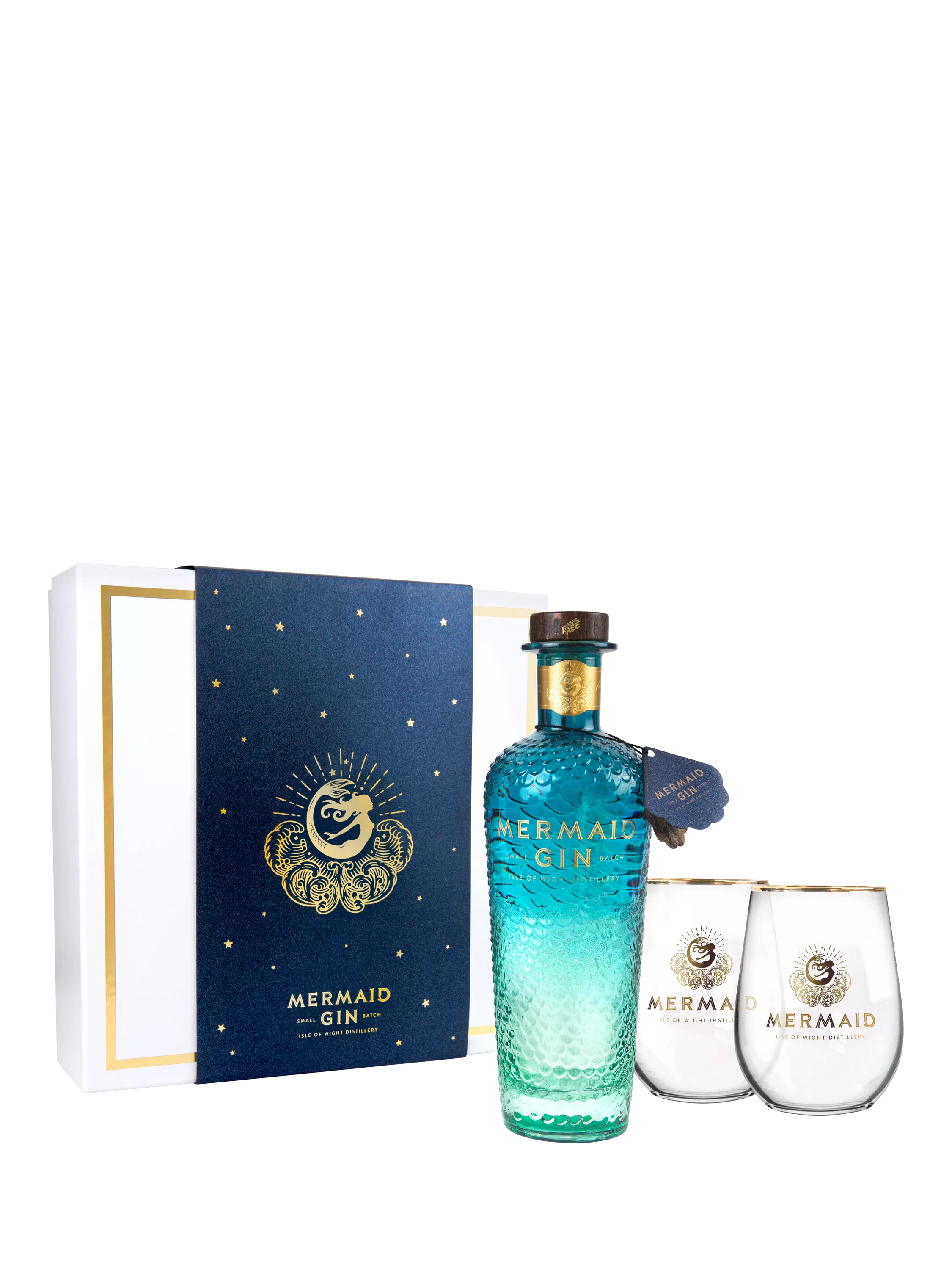 Isle of Wight Distillery Mermaid Gin Gift Set 70cl, UK version