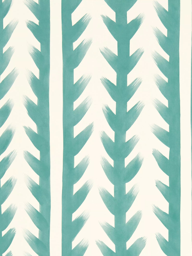 Harlequin and Sophie Robinson Sticky Grass wallpaper with impressionist brush strokes, UK version