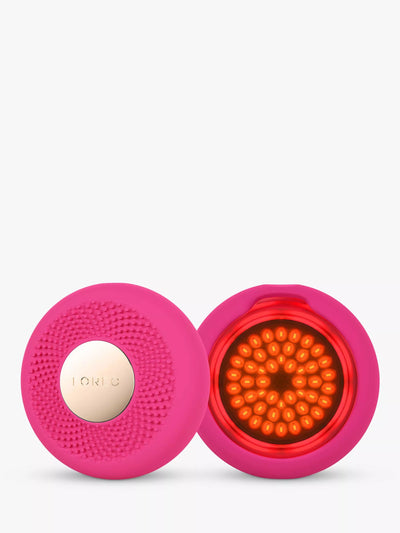 Facial Device with Full-Spectrum LED and NIR Therapy for Hydration, Fuchsia