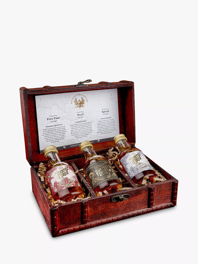Pirate's Grog Rum Gift Set with Five Year, No.13, Spiced Miniatures 3x 5cl