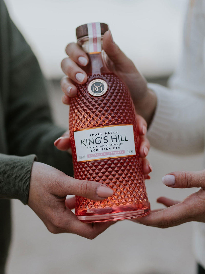 Kings Hill rhubarb and raspberry flavoured gin 70cl, UK version