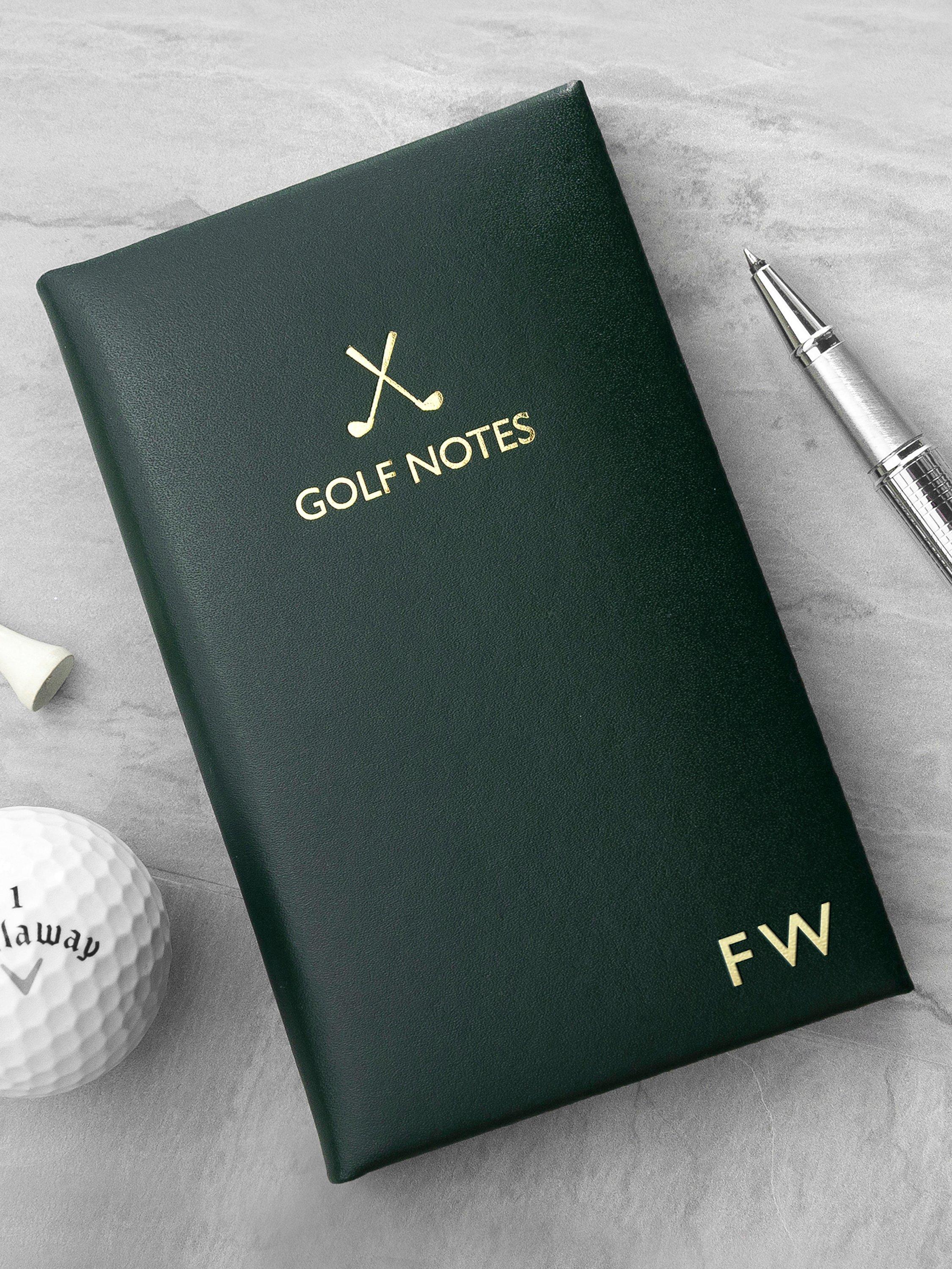Treat Republic green leather golf notebook 14x8.5x2cm (British brand)