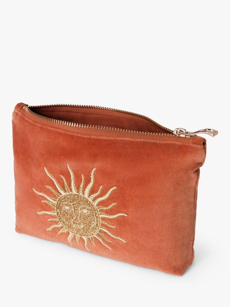 Elizabeth Scarlett Sun Goddess Mini Pouch in Rust - British product