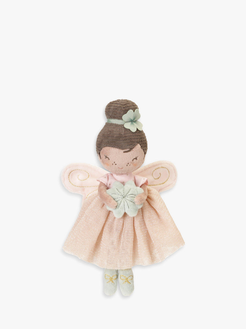 Fairy Soft Toy with Luck Charm, Pink Dress and Wings