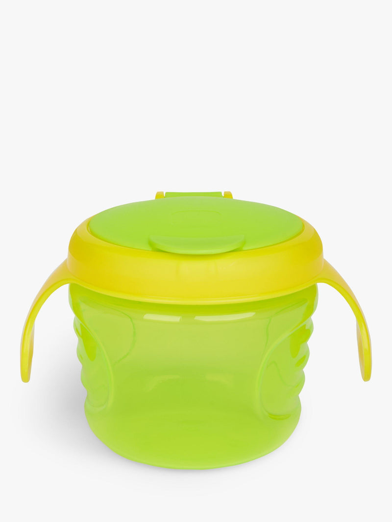 John Lewis silicone non-spill snack pot for babies in green, UK version