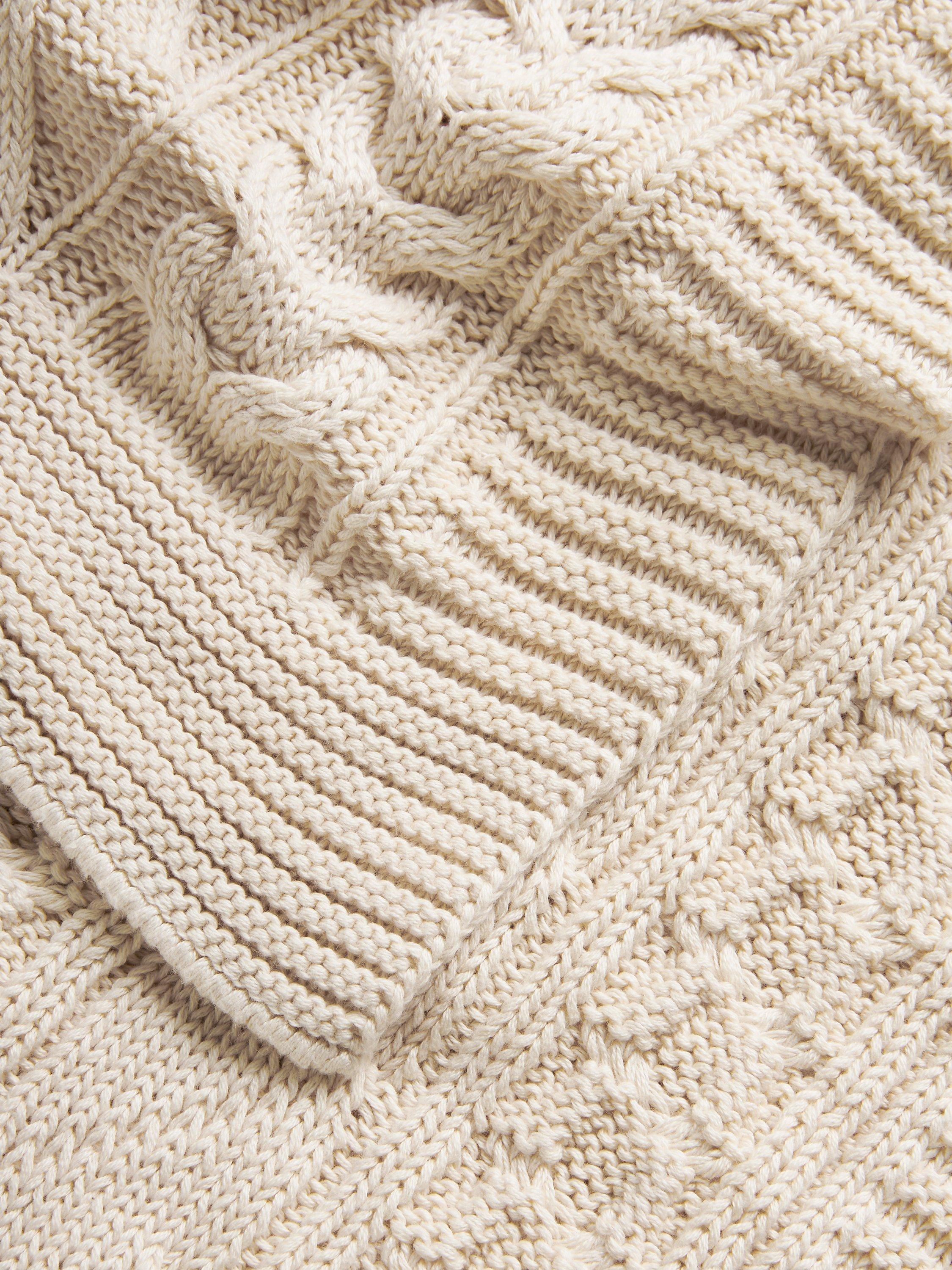 John Lewis cable knit organic cotton throw, UK version