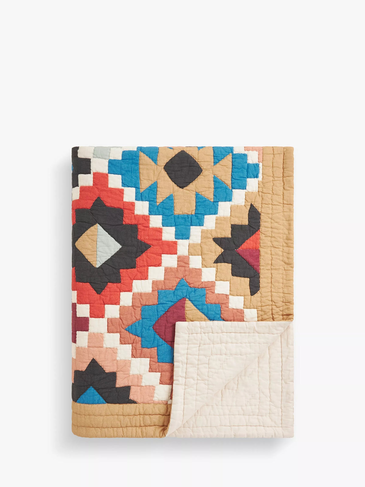 John Lewis quilted bedspread in multi-colour for double and kingsize beds, UK version