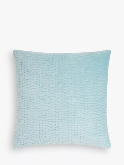 John Lewis Quilted Velvet Square Scatter Cushion 35 x 55cm