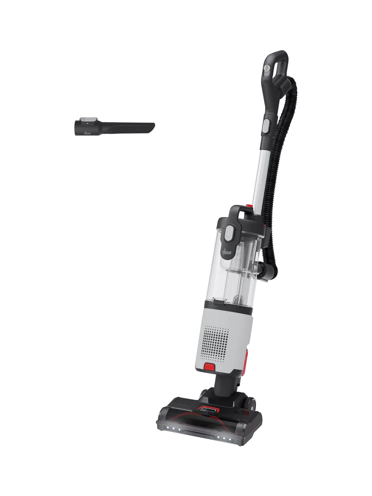 Hoover HL4 upright vacuum cleaner with Anti-Twist in Moon Grey/Tulip Red, UK version