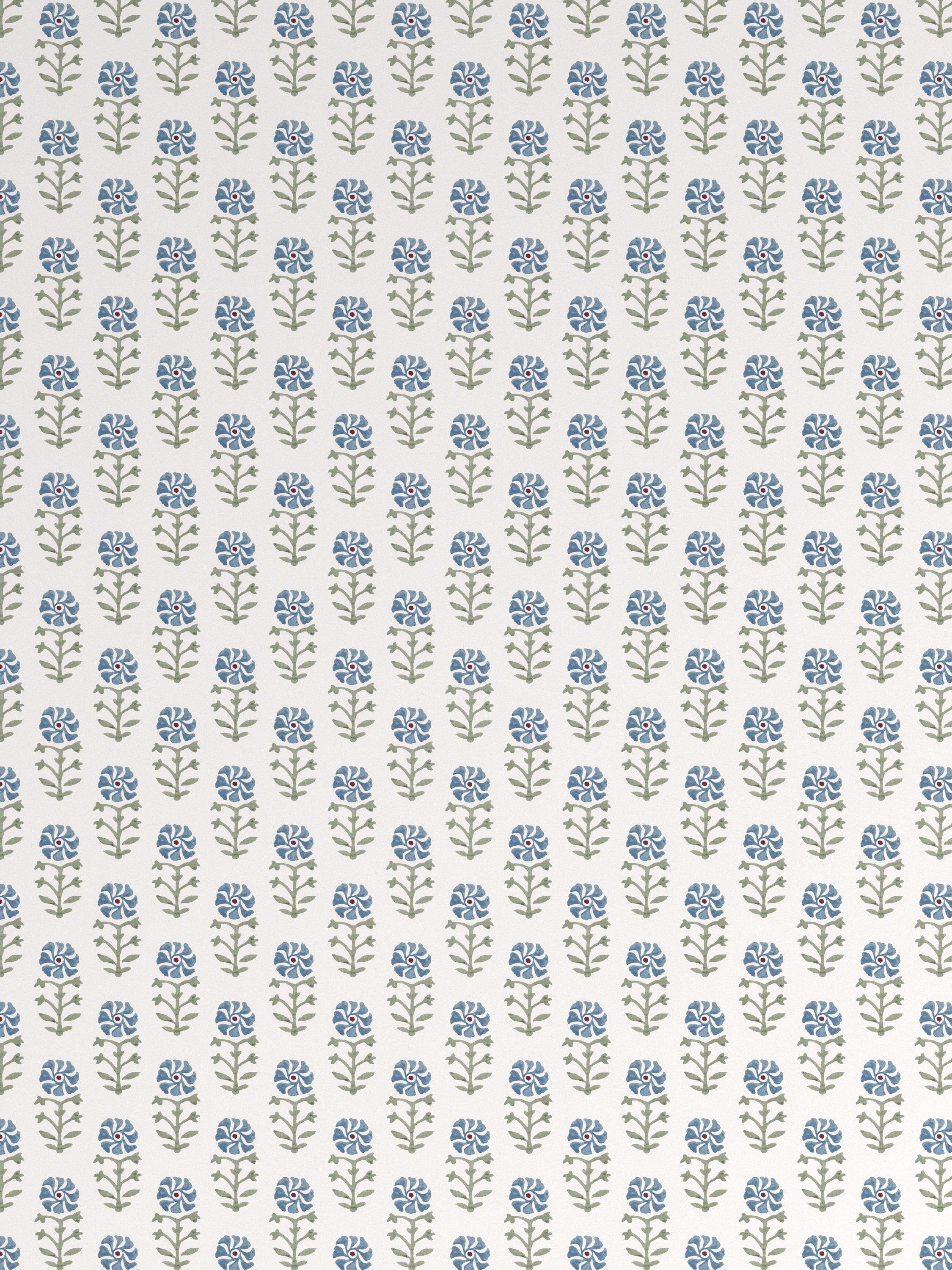 John Lewis Aria wallpaper lake blue (British brand)