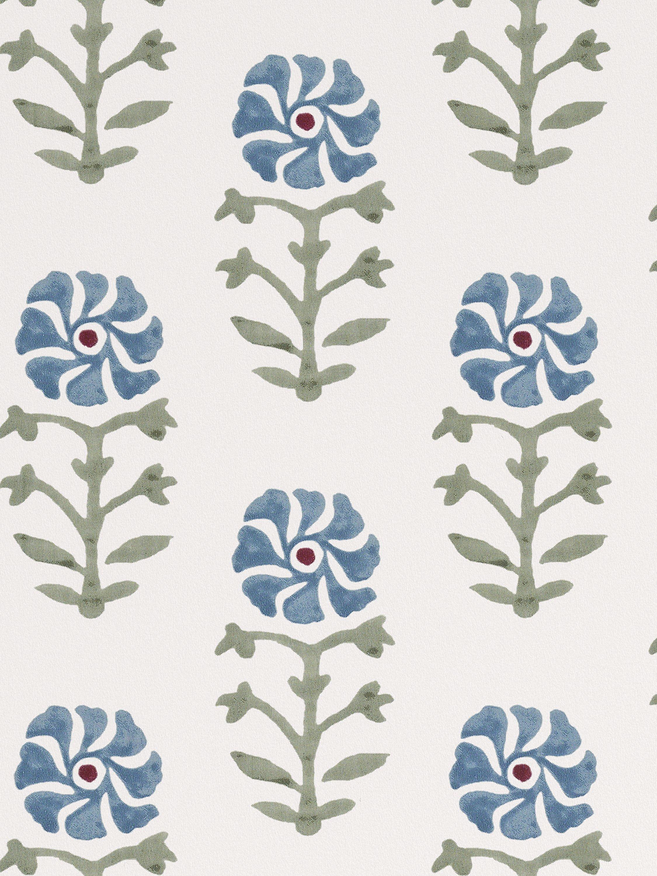 John Lewis Aria wallpaper lake blue (British brand)