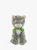 Julia Donaldson cat soft toy with green scarf, UK version