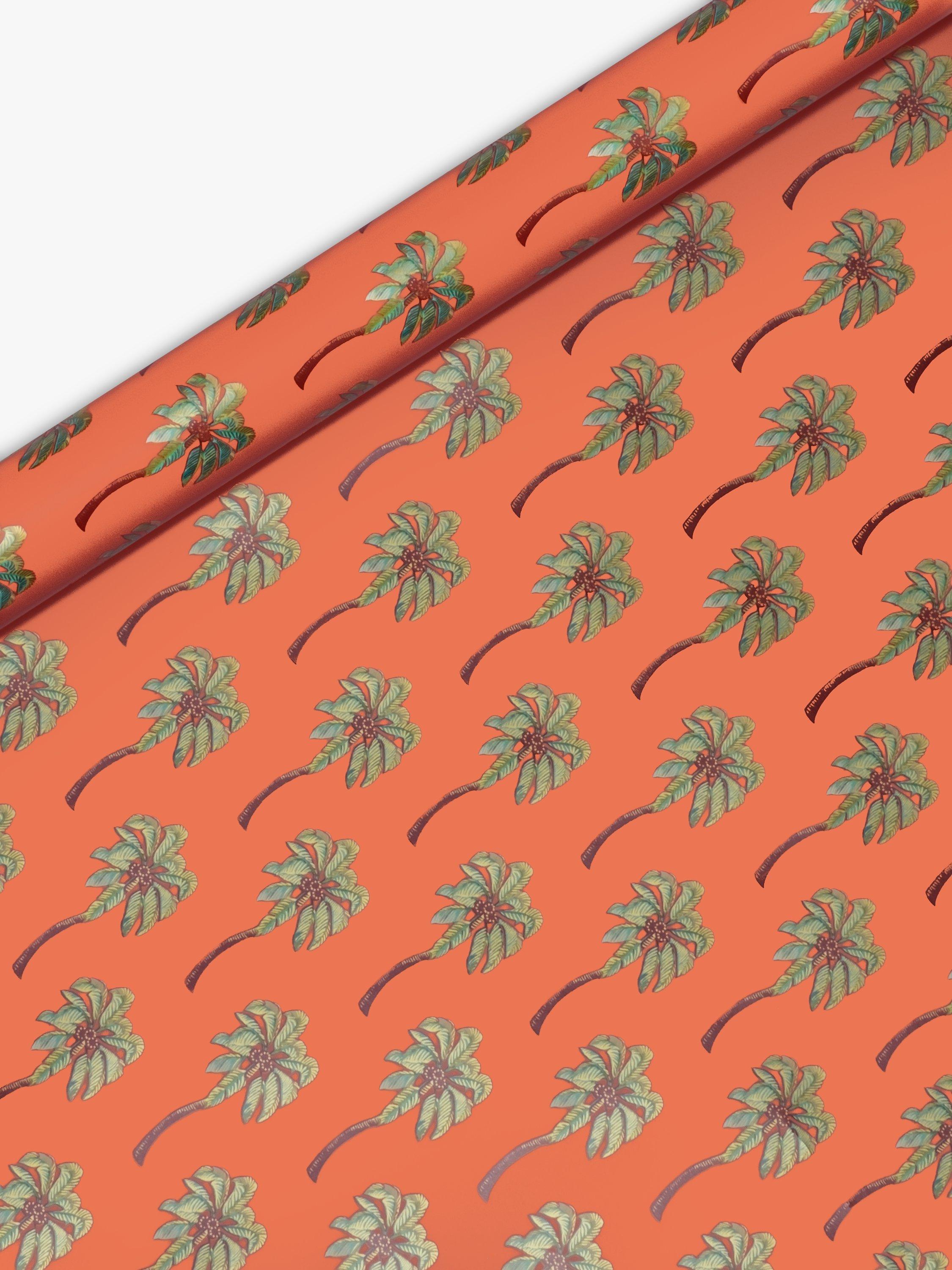 Metallic Palms Printed Wrapping Paper 3 Meters