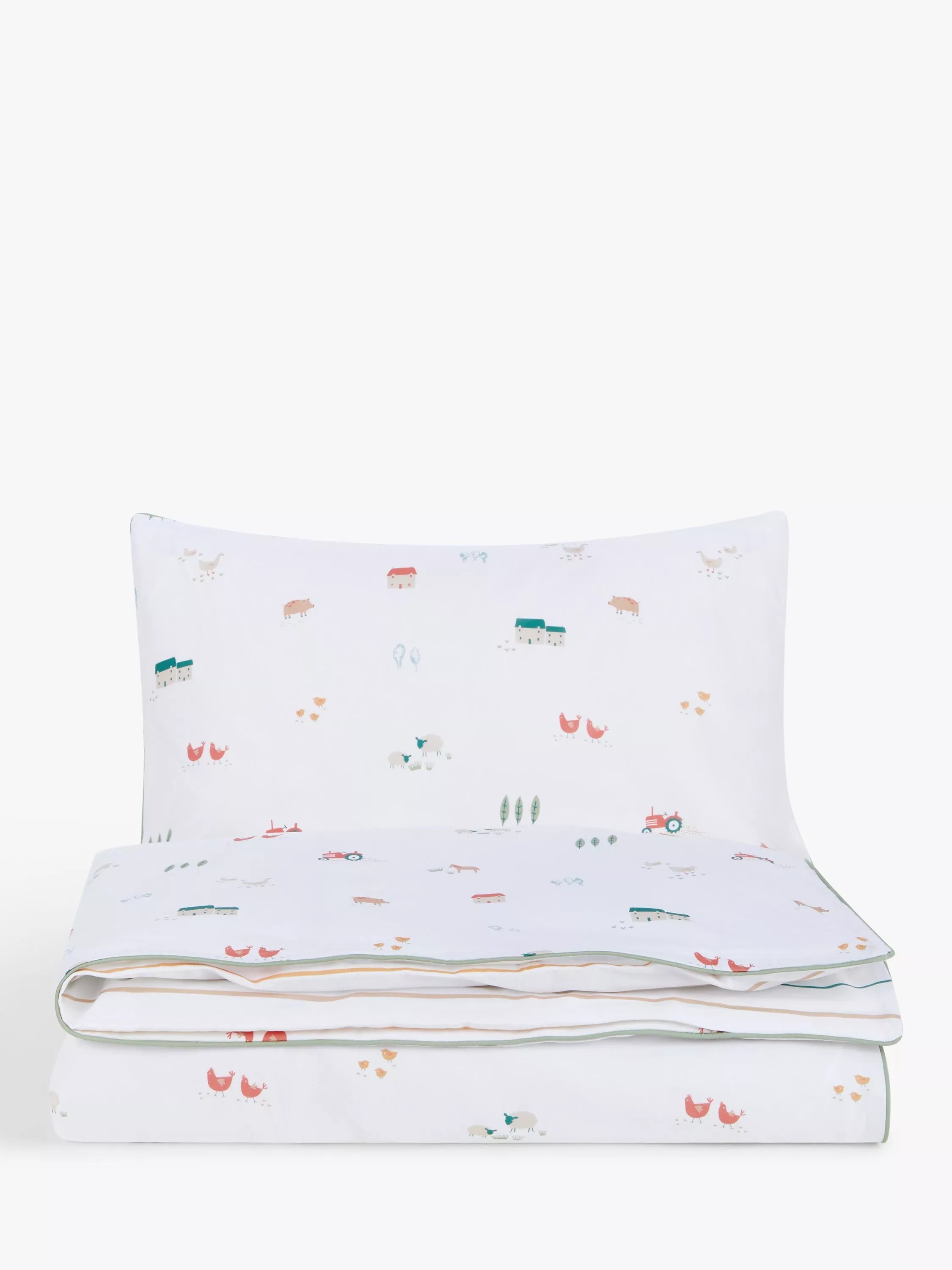John Lewis toddler reversible duvet cover set, cotbed 120x140cm, UK version