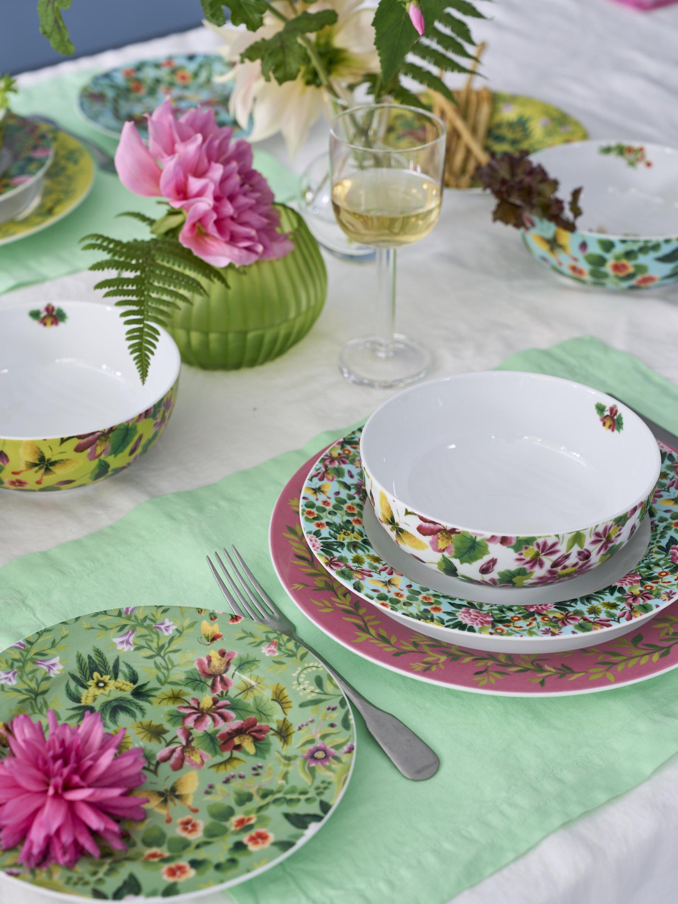 Designers Guild Ikebana porcelain side plates set of 4 - British product