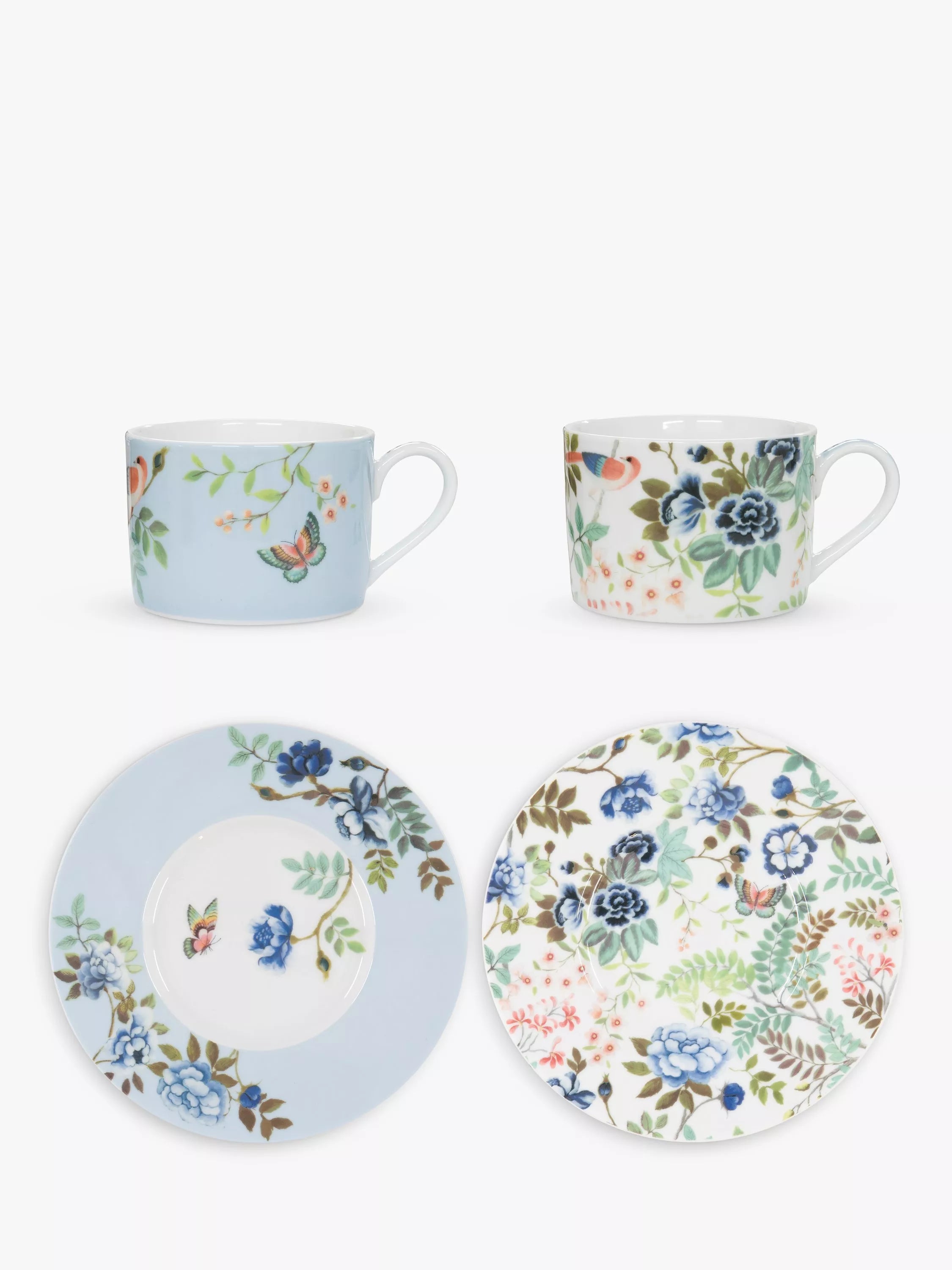 Designers Guild Porcelaine de Chine porcelain cup and saucer set, multi, 220ml - British product