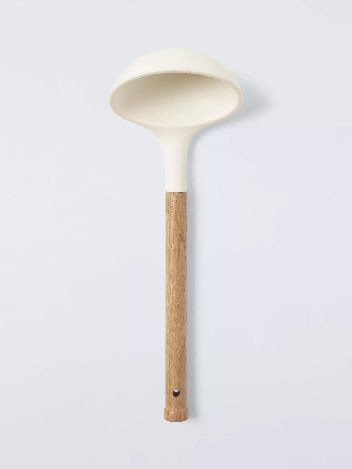 John Lewis wood handle silicone head ladle cream, UK version