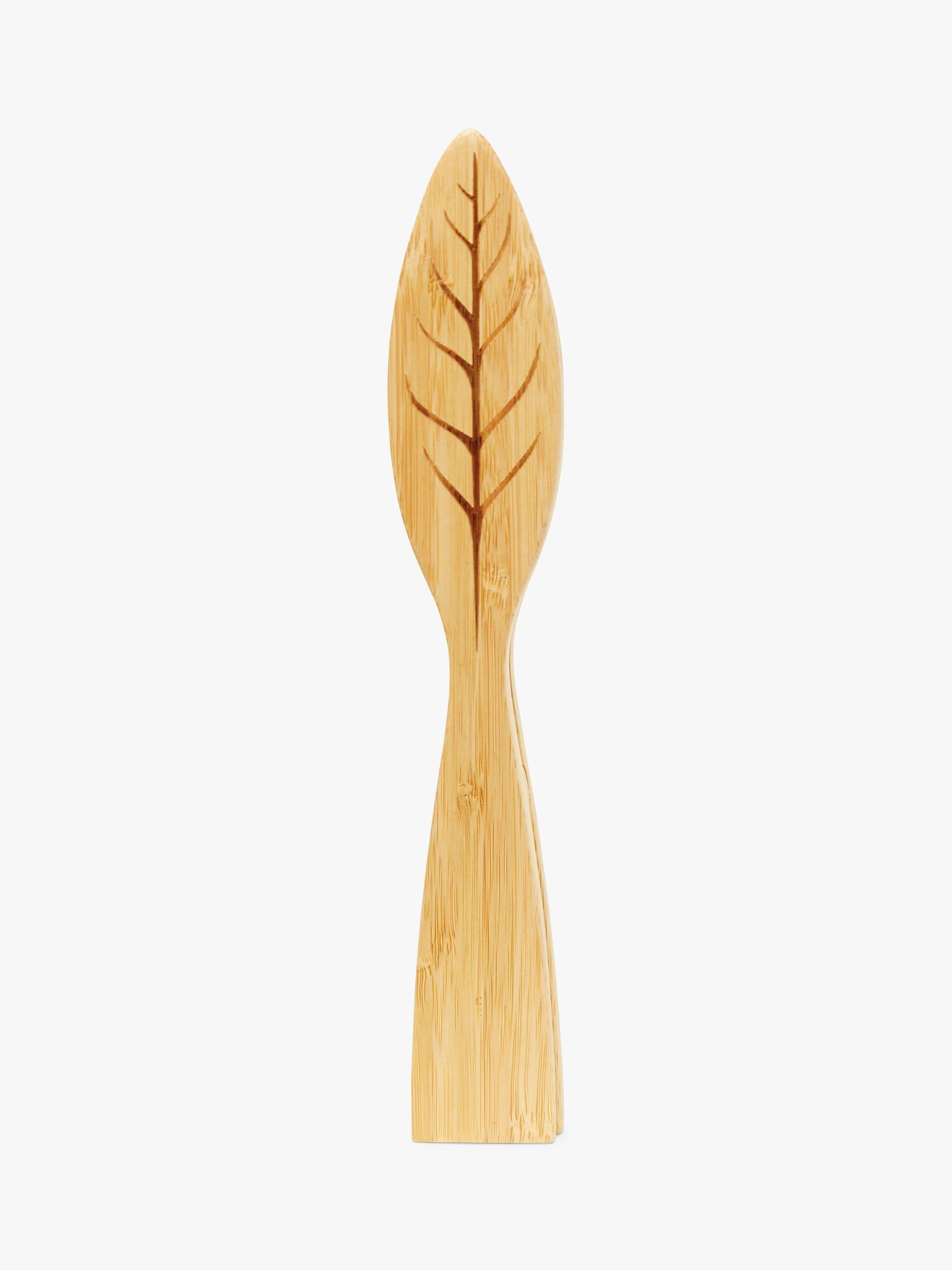 Kikkerland Bamboo Leaf Cleaning Tongs Neutral, UK version