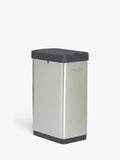 2 Section Sensor Recycling Bin With Handles Stainless Steel 28 22L