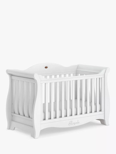 Boori Sleigh Royale Cotbed White Baby Cot Bed