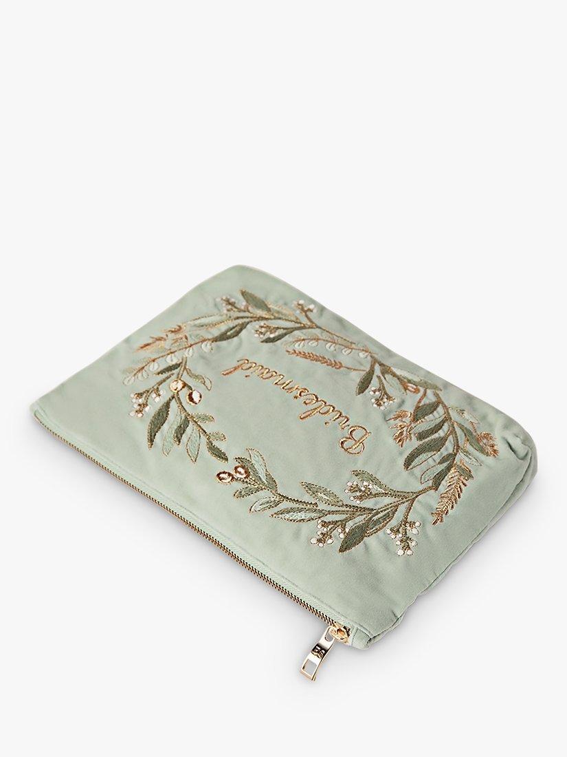 Elizabeth Scarlett Bridesmaid embroidered cotton pouch - British product