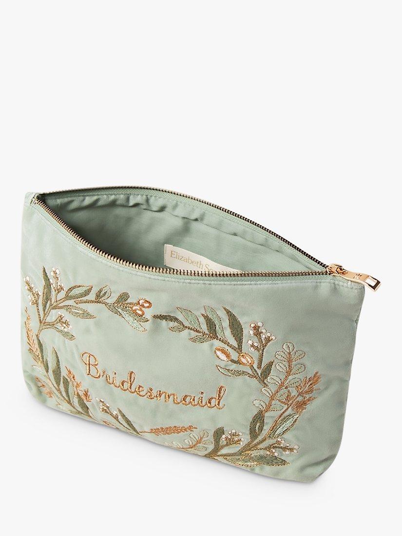 Elizabeth Scarlett Bridesmaid embroidered cotton pouch - British product