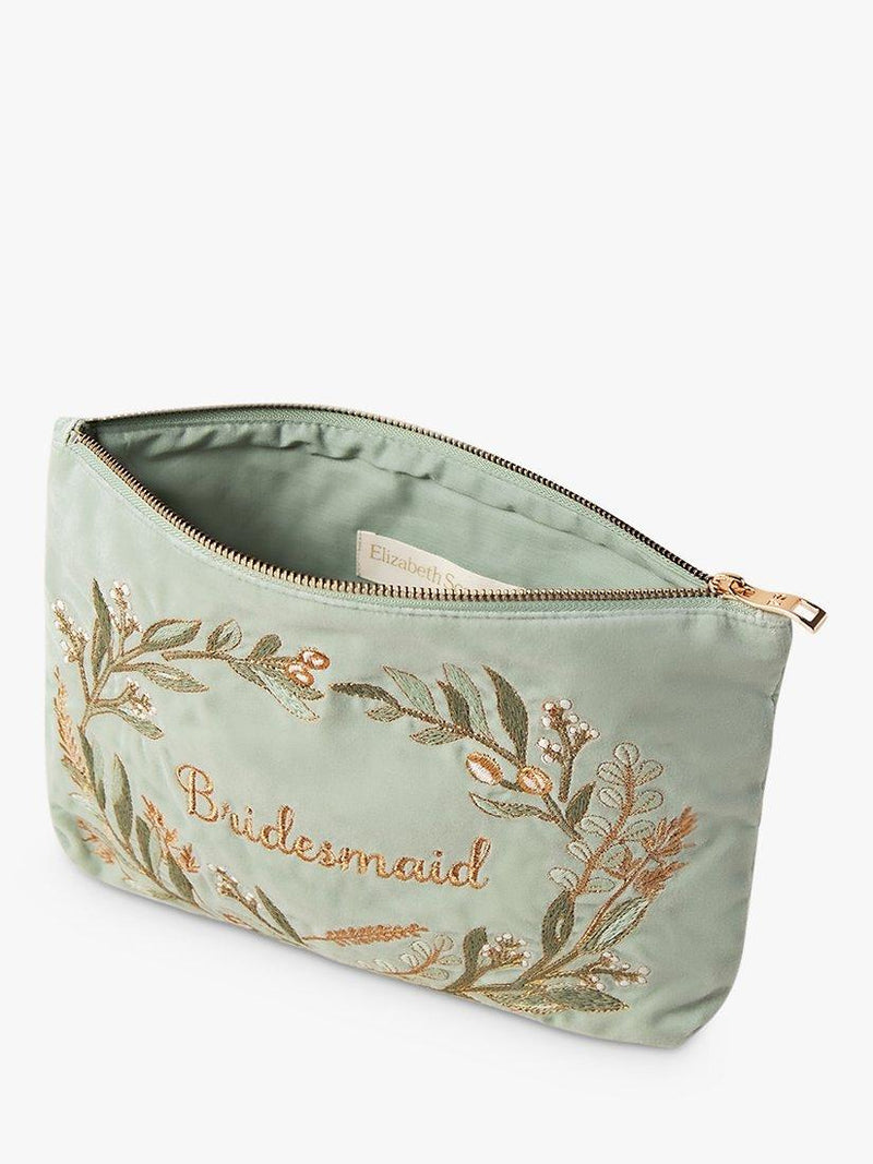 Elizabeth Scarlett Bridesmaid embroidered cotton pouch - British product