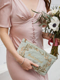 Elizabeth Scarlett Bridesmaid embroidered cotton pouch - British product