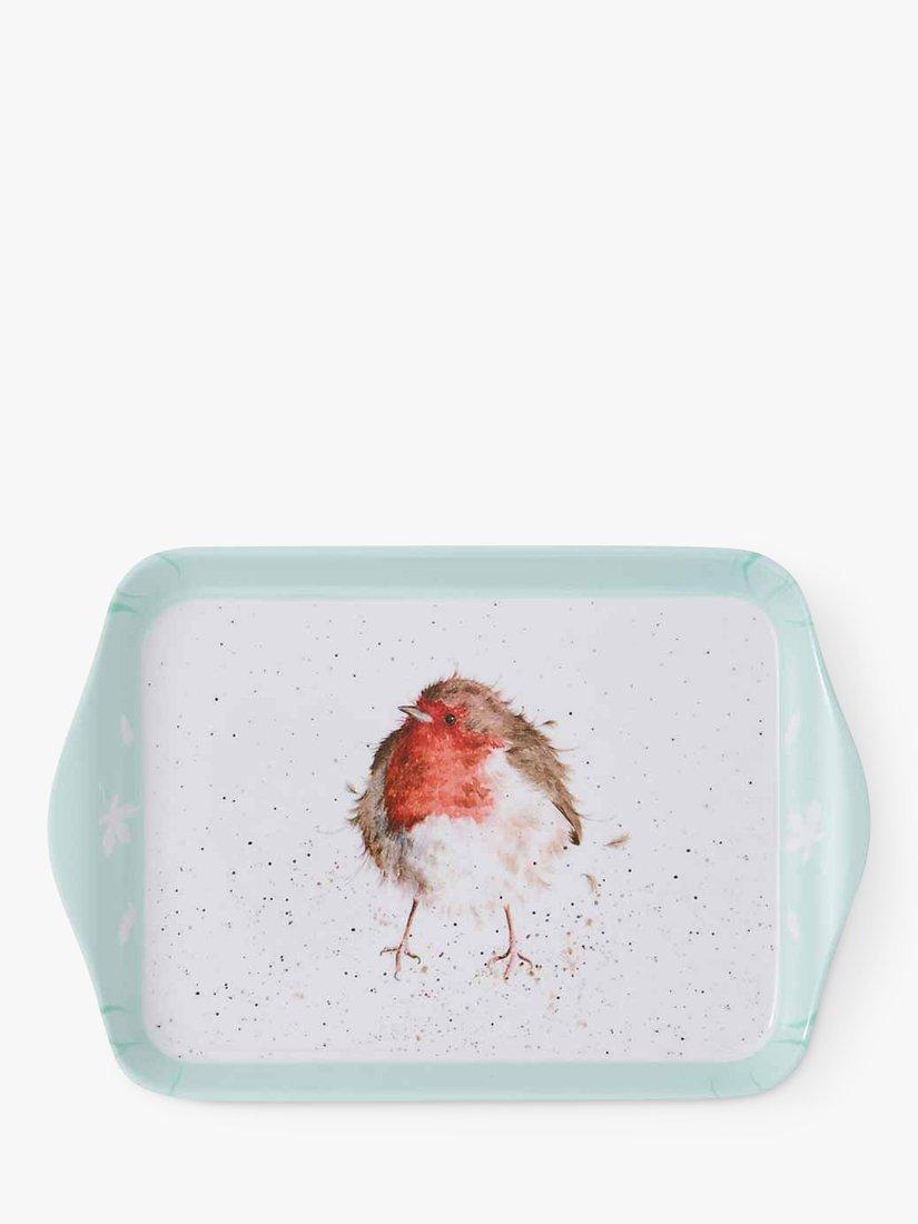 Wrendale Designs melamine scatter tray with robin design, 21.5cm (British brand)