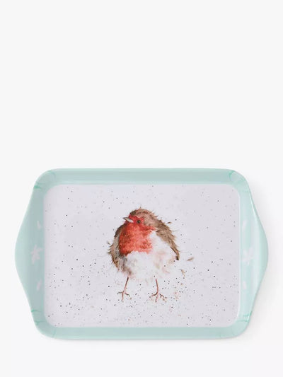 Melamine Scatter Tray with Robin Design, 21.5cm