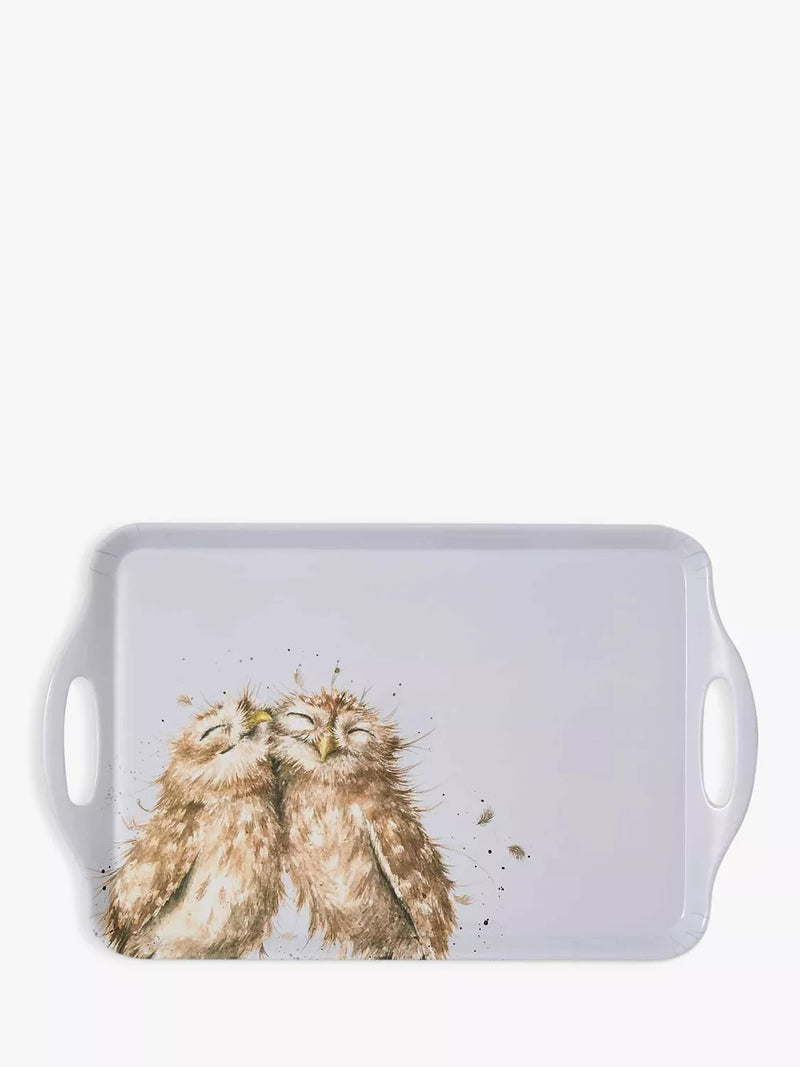 Large Melamine Serveware Tray with Woodland Design, 48cm