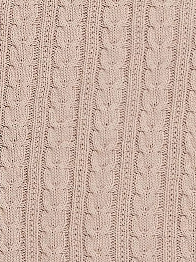 John Lewis Kids' Cable Knit Sherpa Fleece Throw, 150 x 100cm