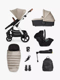 Silver Cross Tide Pushchair, Carrycot & Accessories With Dream i-Size Car Seat and Base Bundle - McGrocer