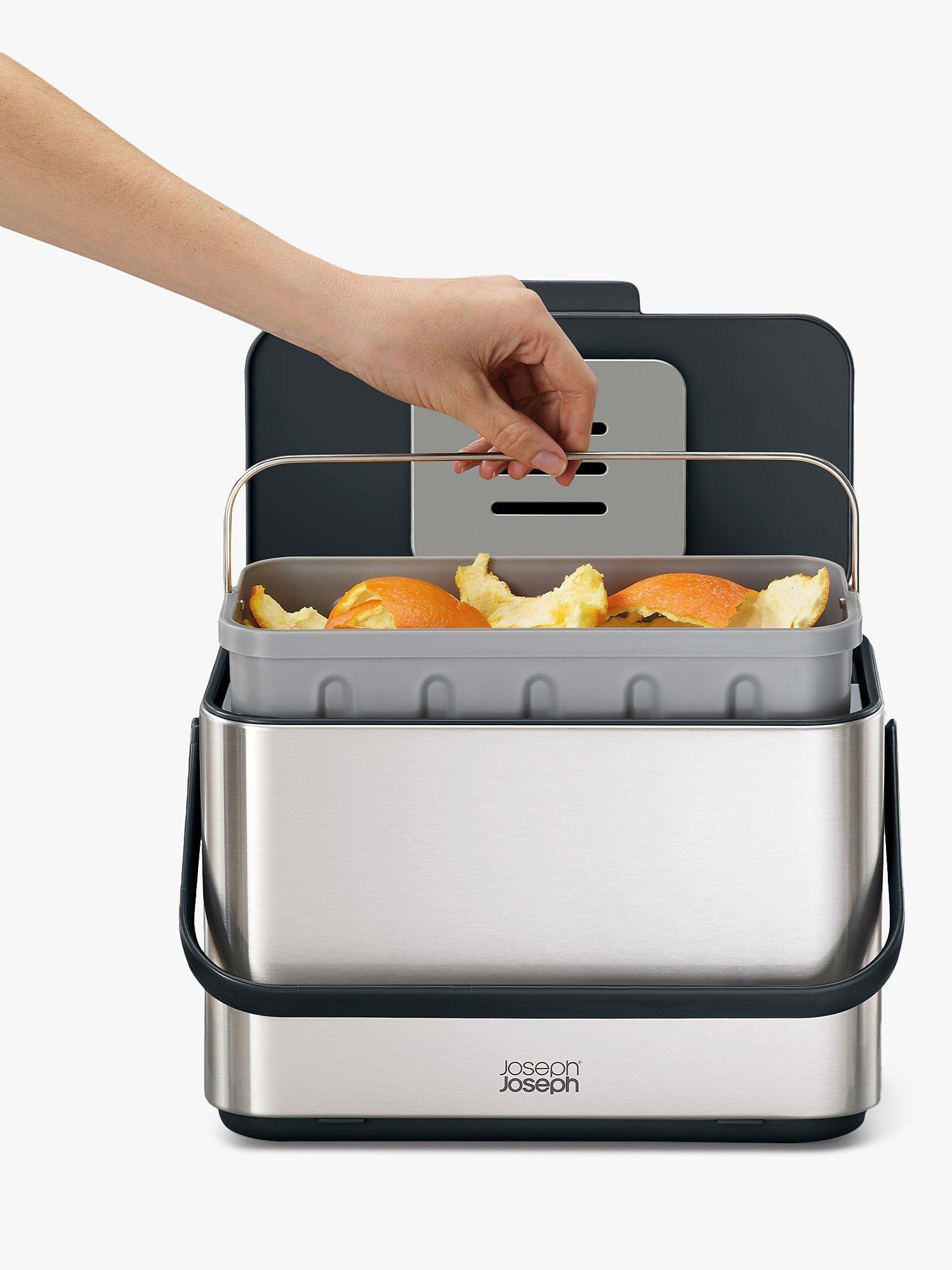 Joseph Joseph stainless steel food waste caddy 4L, UK version