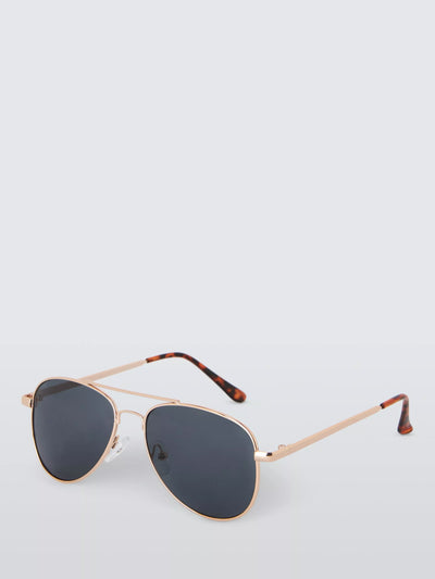 John Lewis Kids' Aviator Sunglasses Gold
