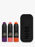 Nudestix Mini Trendy Blush Kit with Rosy Posy, Moodie Blu, Picante, imported from the UK